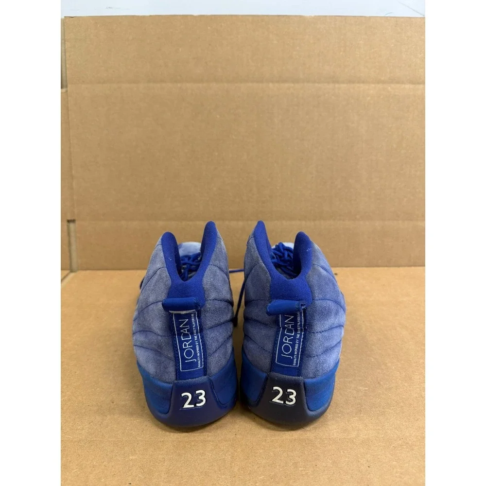 Air Jordan 12 Retro Suede High Top Sneakers Deep Royal 130690-400 Size 11 US